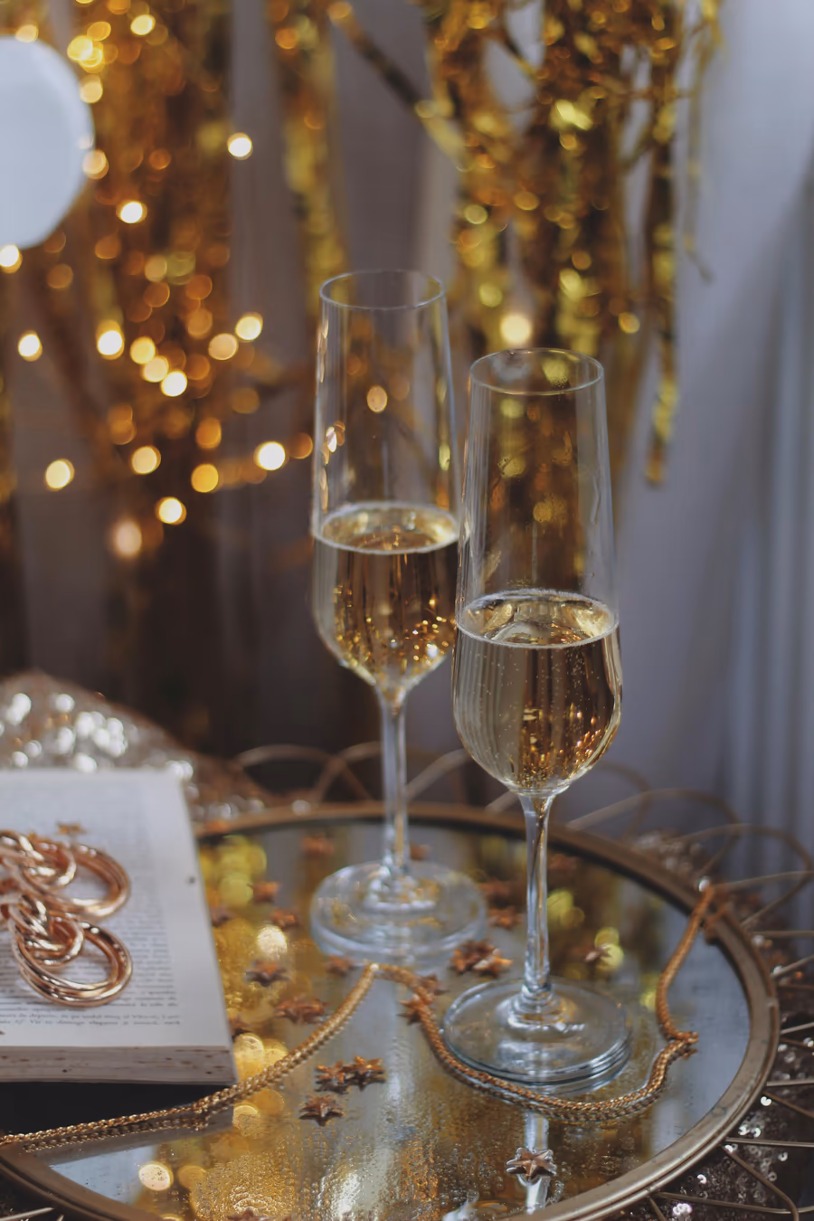 Champagneglazen als luxe ontvangstbeeld voor horeca en events