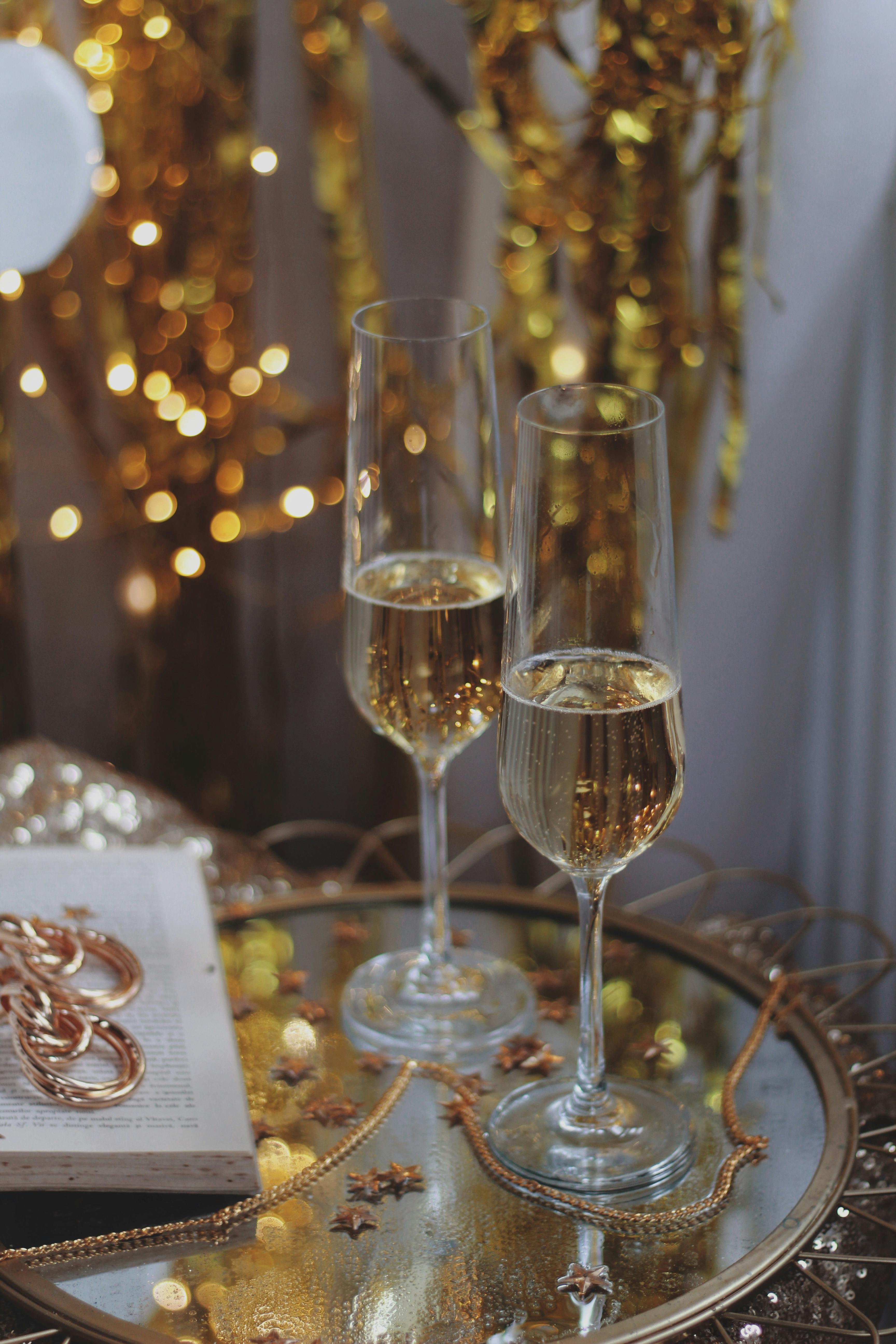 Champagneglazen als luxe ontvangstbeeld voor horeca en events